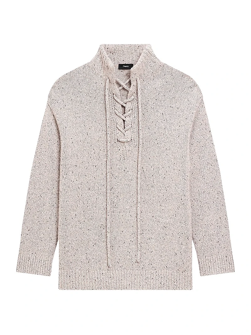 Oversized Drawstring Wool-Blend Sweater