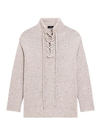 Oversized Drawstring Wool-Blend Sweater