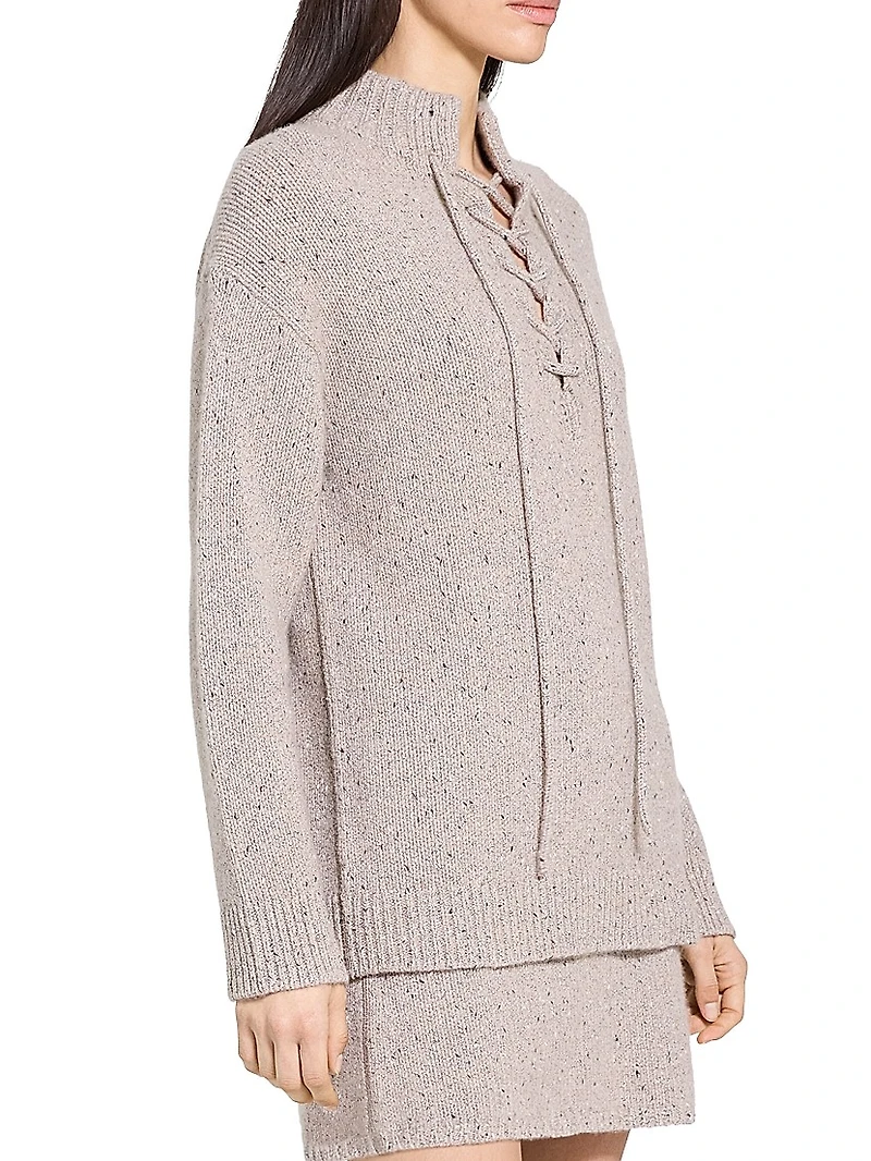 Oversized Drawstring Wool-Blend Sweater