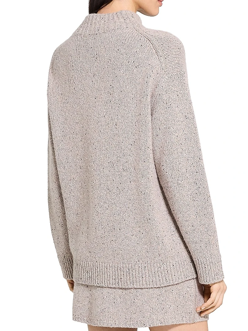 Oversized Drawstring Wool-Blend Sweater