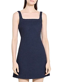Cotton-Blend Sleeveless Fit & Flare Minidress