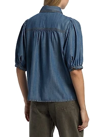Noah Chambray Puff Sleeve Shirt