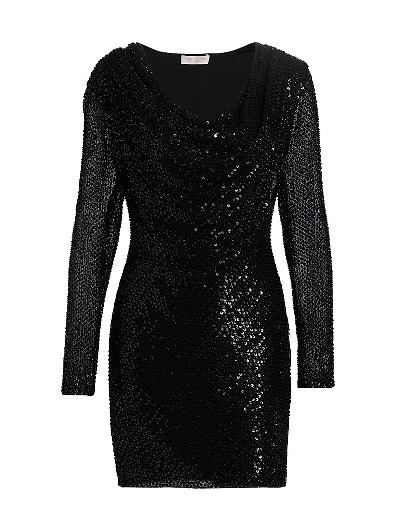 Leon Sequined V-Neck Minidress