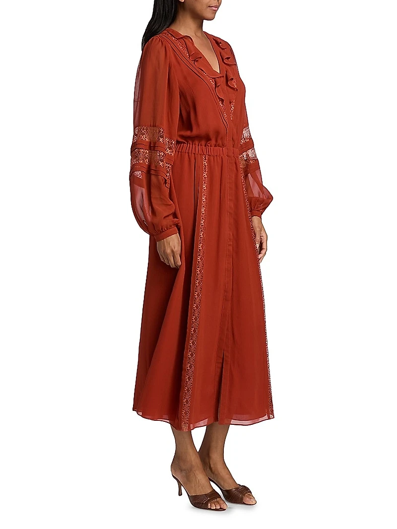 Connie Silk & Lace Dress