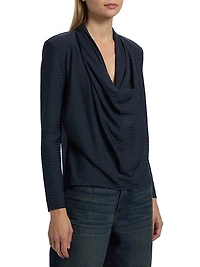 Antonia Long-Sleeve Cowlneck Top