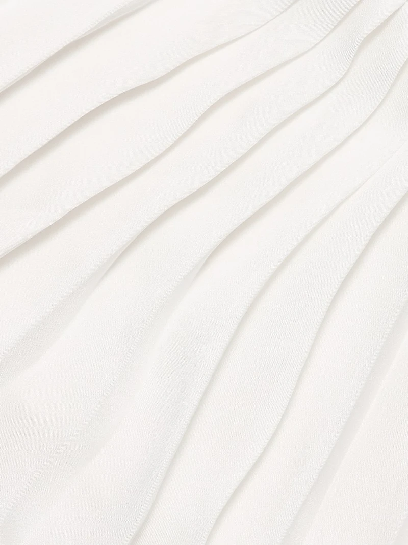 Christy Pleated Long-Sleeve Top