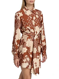 Ada Printed Mini-Shirtdress