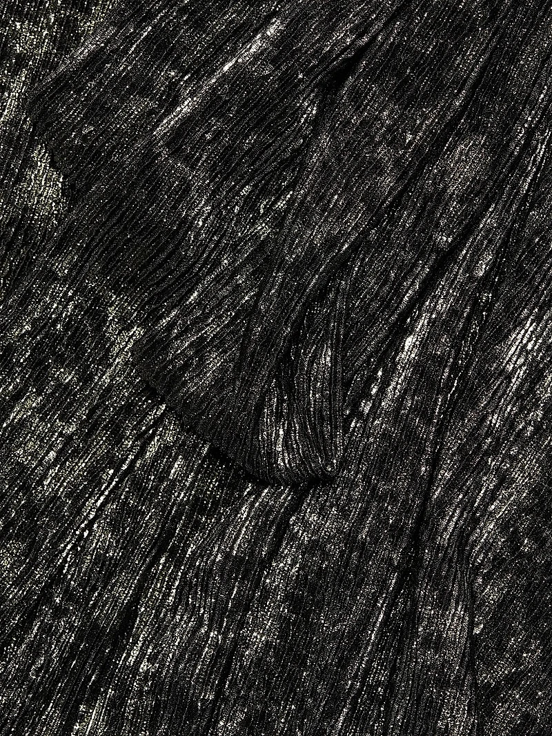 Jill Crinkled Metallic High-Low Dress