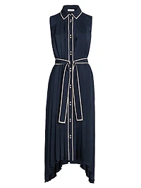 Kenneth Pleated Handkerchief Midi-Dress