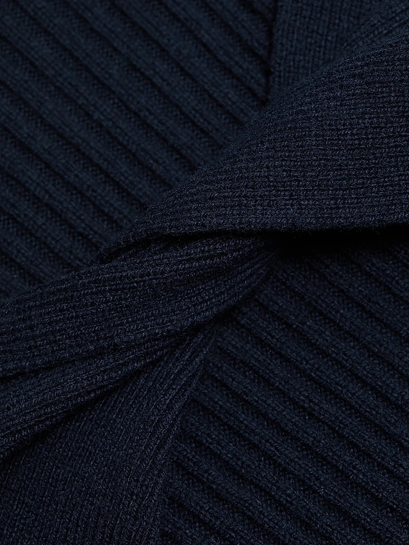 Linda Rib-Knit Wool-Blend Midi-Dress