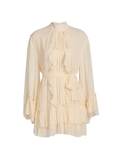 Claudia Ruffled Silk Minidress