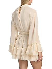 Claudia Ruffled Silk Minidress