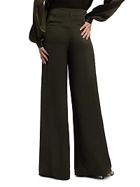 Oscar Pleated Wide-Leg Pants