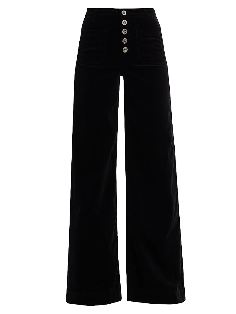 Cindy Velvet Wide-Leg Pants