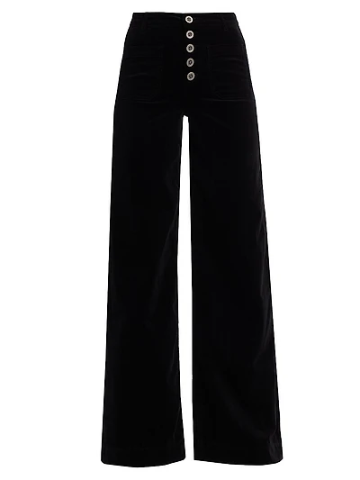 Cindy Velvet Wide-Leg Pants