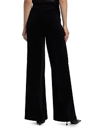 Cindy Velvet Wide-Leg Pants