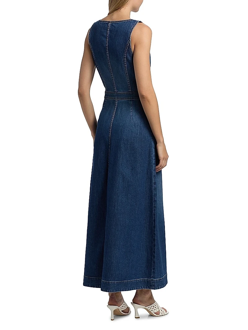 Madeleine Sleeveless Denim Maxi Dress
