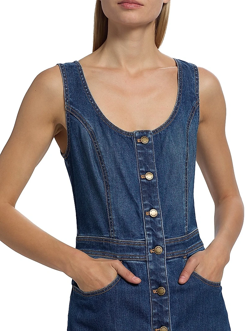 Madeleine Sleeveless Denim Maxi Dress