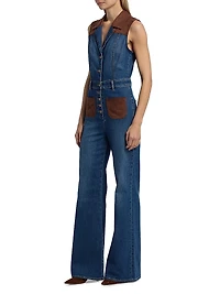 Claudette Sleeveless Denim Jumpsuit