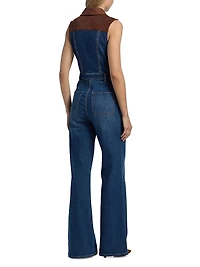 Claudette Sleeveless Denim Jumpsuit