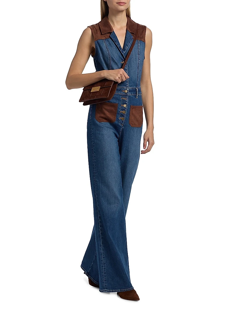 Claudette Sleeveless Denim Jumpsuit