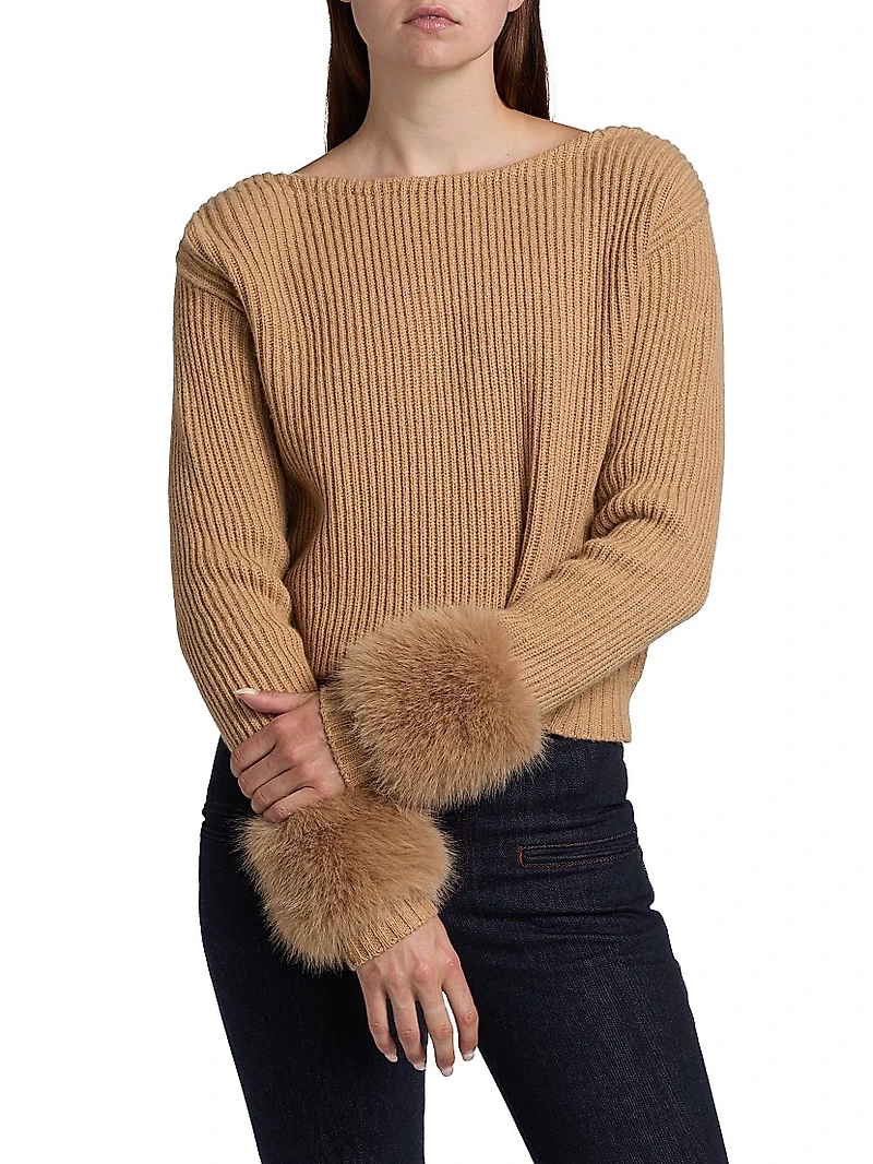 Lisa Ribbed Wool-Blend Sweater