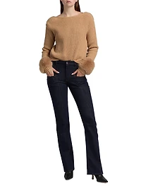 Lisa Ribbed Wool-Blend Sweater