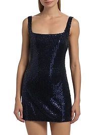 Andrea Sequined Sleeveless Minidress