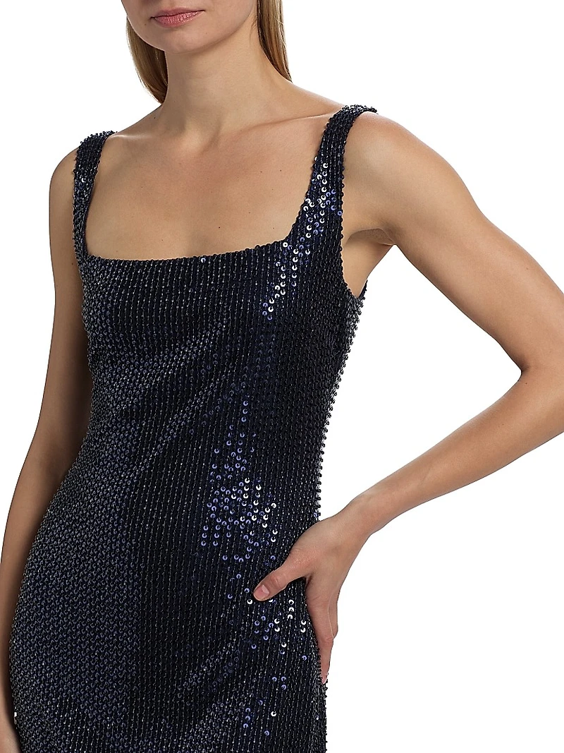 Andrea Sequined Sleeveless Minidress