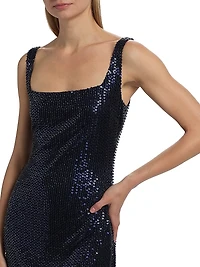 Andrea Sequined Sleeveless Minidress