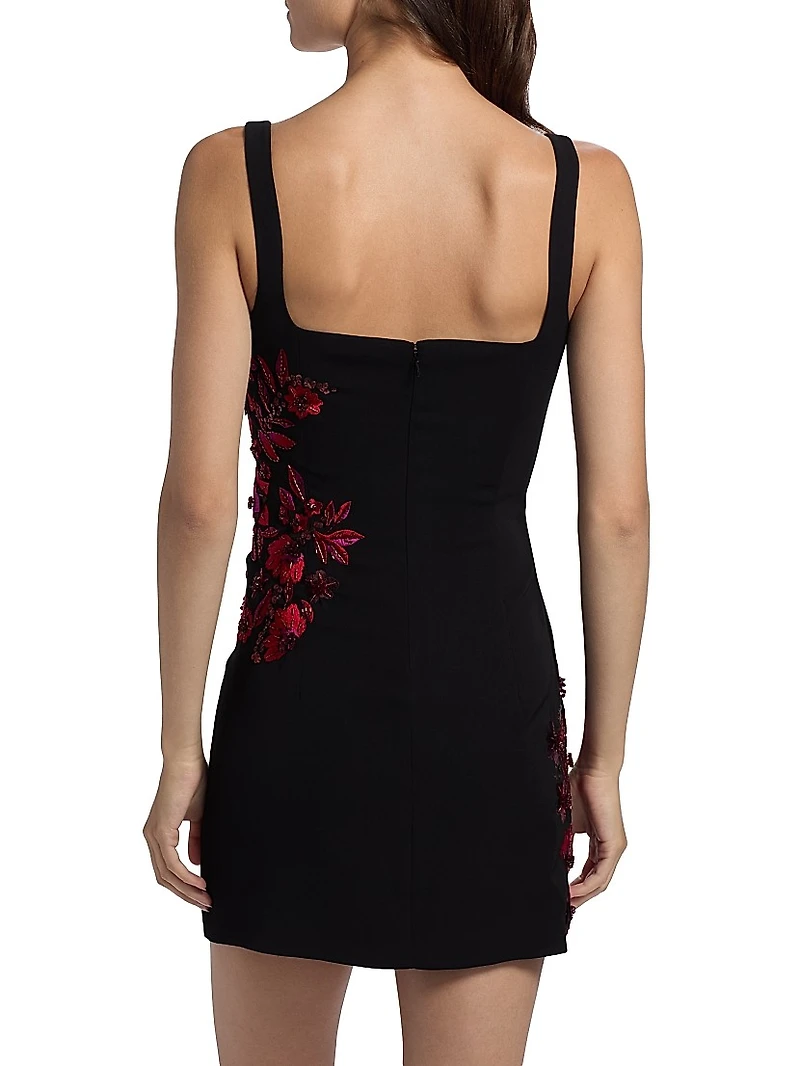 Tina Floral Appliqué Minidress