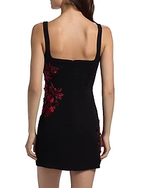 Tina Floral Appliqué Minidress