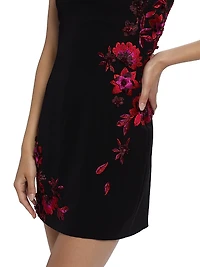Tina Floral Appliqué Minidress