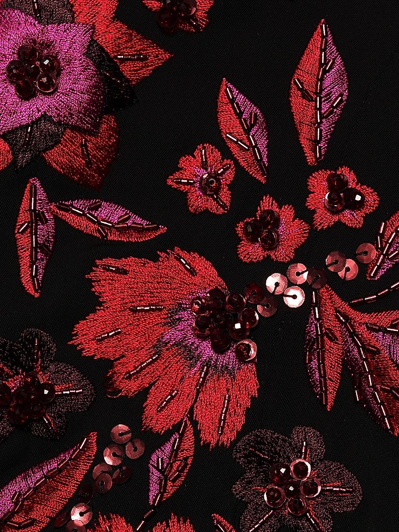 Tina Floral Appliqué Minidress