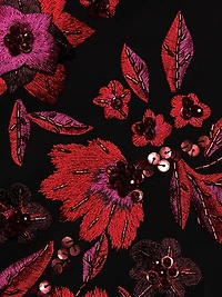 Tina Floral Appliqué Minidress