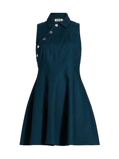 Gail Wave Mini Shirtdress