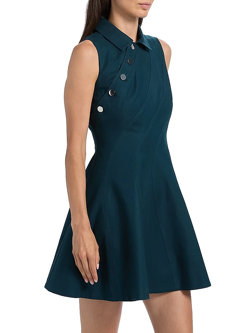 Gail Wave Mini Shirtdress