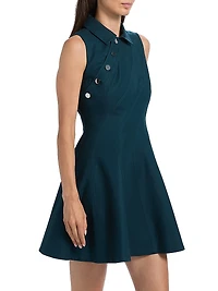 Gail Wave Mini Shirtdress