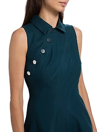 Gail Wave Mini Shirtdress