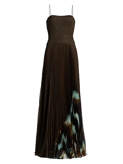 Sue Chiffon Drop-Waist Gown