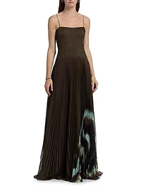 Sue Chiffon Drop-Waist Gown