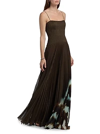 Sue Chiffon Drop-Waist Gown