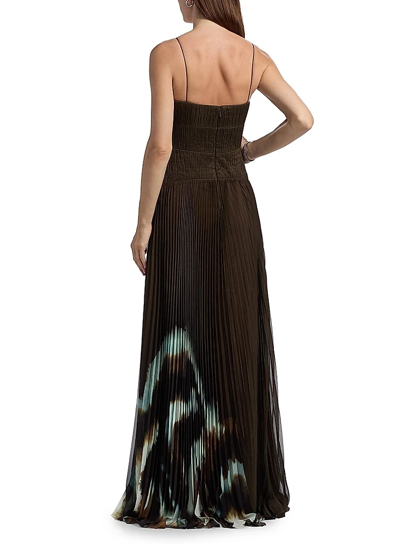 Sue Chiffon Drop-Waist Gown