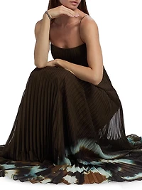 Sue Chiffon Drop-Waist Gown