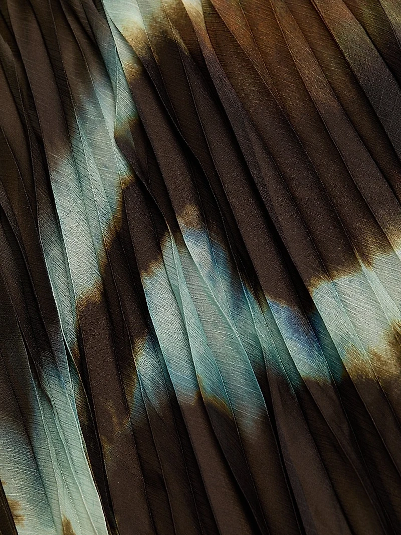 Sue Chiffon Drop-Waist Gown