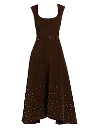 Kenny Studded Faux Suede Midi-Dress