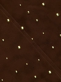 Kenny Studded Faux Suede Midi-Dress