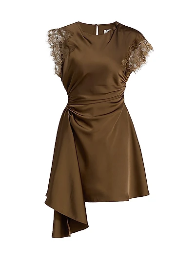 Zina Lace-Trimmed Minidress