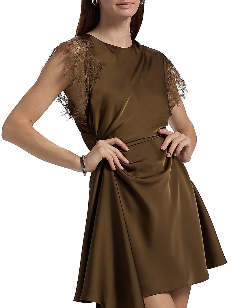 Zina Lace-Trimmed Minidress