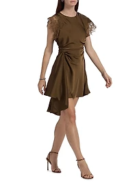 Zina Lace-Trimmed Minidress